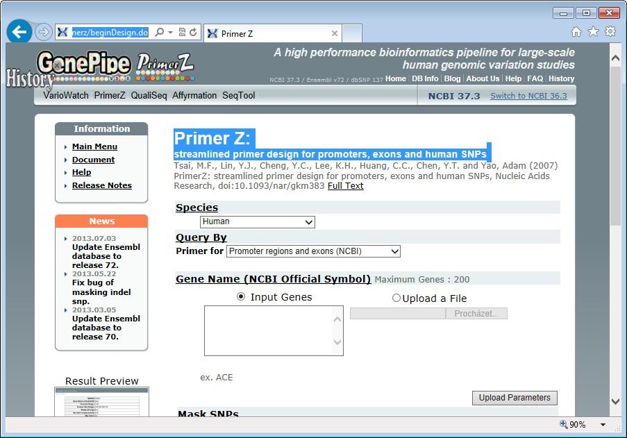 Primer Z: streamlined primer design for promoters, exons and