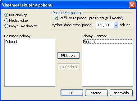 Cvičení: Tvorba pohonu Krok 5 Vytvořte simulaci pohonu. Vyberte kartu Domů fi skupinu Sestavit fi Simulace pohonu.