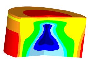 Rozřez vzorku v požadované oblasti Vermessen der Geometrie der