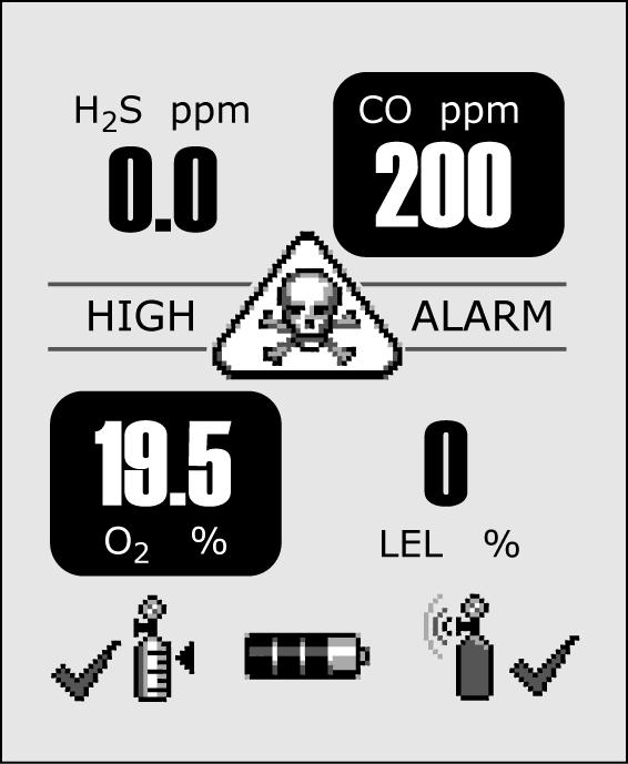 Alarm Zobrazení Alarm Zobrazení Multi Alarm Střídá se zvukový signál a blikání dolního a