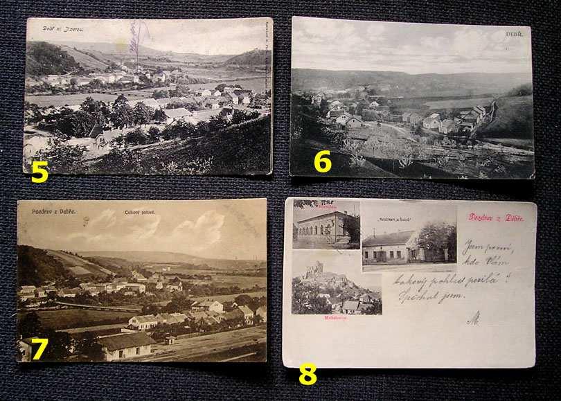 - 9-5. Debř n. Jizerou asi 1930, čb, NP, I. 80.- 6. Debř asi 1930, čb. NP, I. 80.- 7.