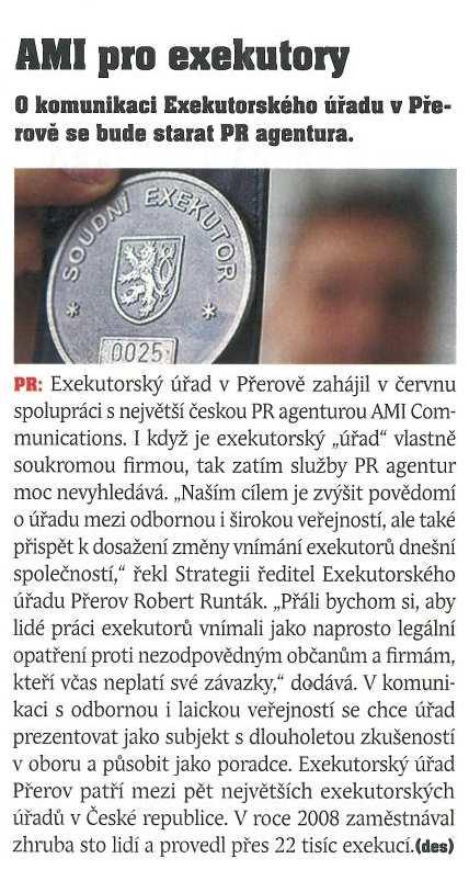 Příloha M AMI pro exekutory (zdroj: Strategie,