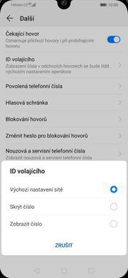 39 z 39 Identifikace volajícího (CLIP/CLIR) ikonu Telefon. Ťuknete na Další. 3. Zvolíte Nastavení. 4.