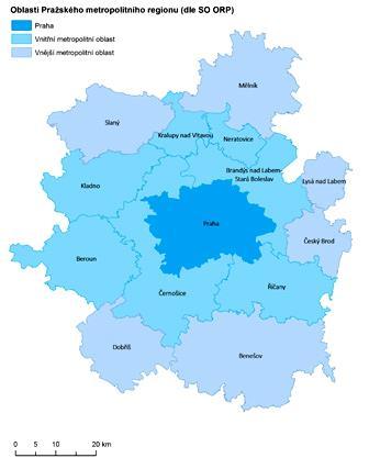 Pražská metropolitní oblast Vymezení území Pražské metropolitní oblasti (PMO): PMO je v oblasti školství a vzdělávání řešena prostřednictví Integrovaných nástrojů pro uplatnění a realizaci územní