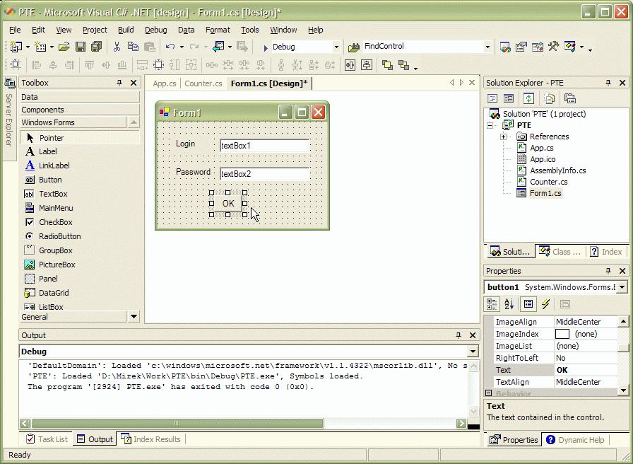 21 Komponenty GUI v.net Windows.Forms.Label label1 = new Windows.Forms.Label(); label1.location = new Drawing.Point(24, 24); label1.name = "label1"; label1.