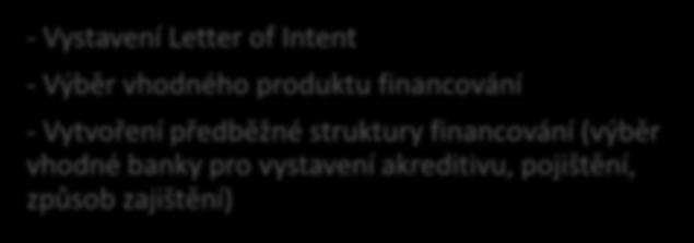 předběžné struktury financování (výběr vhodné
