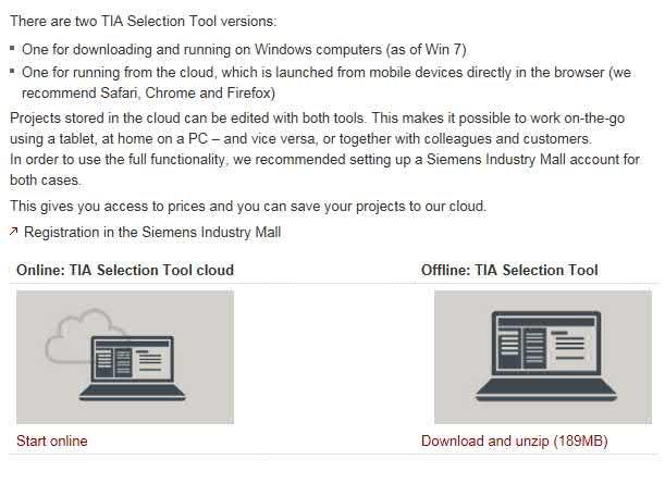 TIA Selection Tool výběr Basic panelu http://w3.siemens.