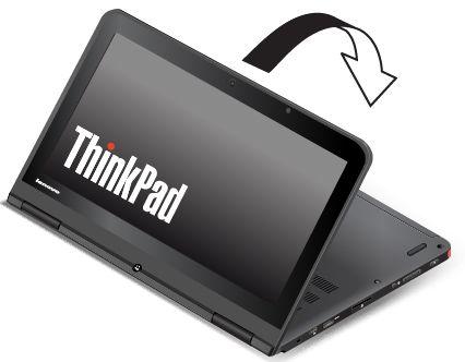 Je-li počítač v režimu Stand, do režimu Tablet jej přeměníte takto: Poznámka: Váš počítač může vypadat mírně odlišně než na obrázcích v této části. 1.