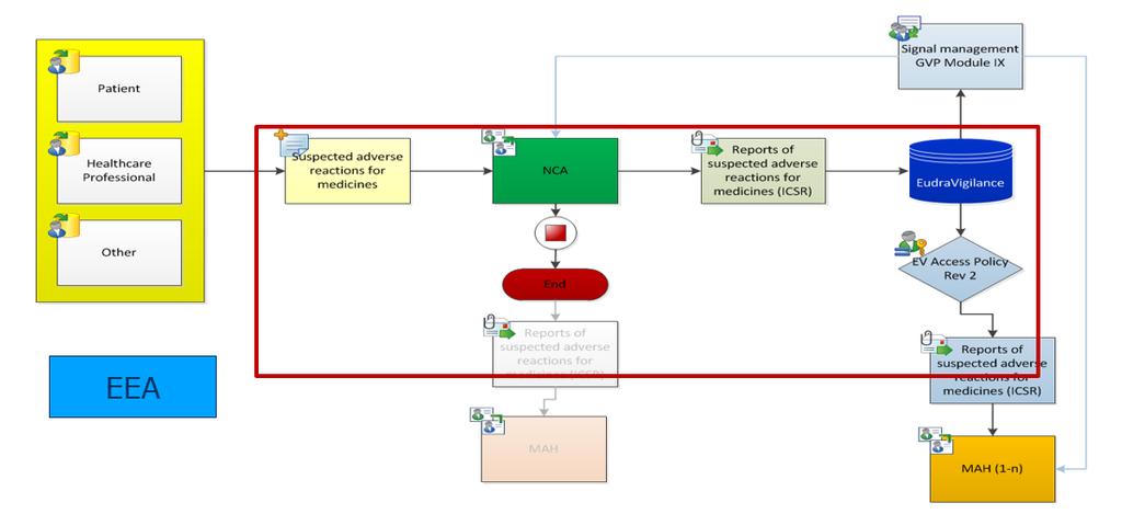 Požadavky pro hlášení NÚ pro držitele (MAH) Držitelé rozhodnutí o registraci zasílají elektronicky do databáze Eudravigilance informace o veškerých podezřeních na závažné nežádoucí účinky, která se