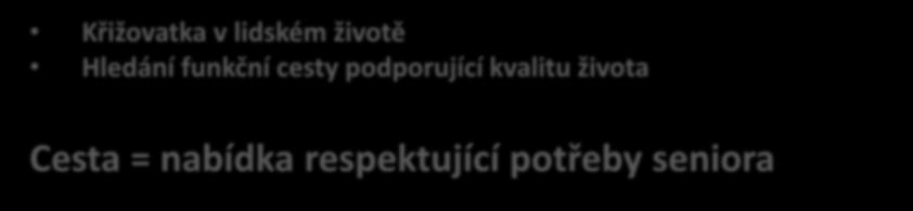 Komunitní centrum optikou třetího věku Křižovatka v lidském životě