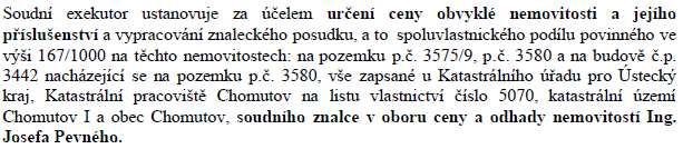 A. NÁLEZ 1. Znalecký úkol Na základě Usnesení Č.j. 55 EX 815/10-144 ze dne 13.