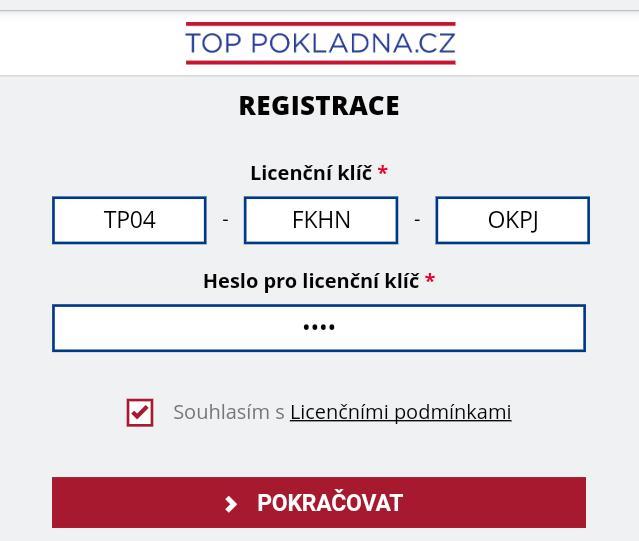 Po zadání klí e a hesla uvidíte Hlavní nabídku V Hlavní nabídce je možnost mít vlastní podrobn jší nastavení nastavíte p es portál portal.toppokladna.cz, kam již máte z ízen p ístup z kroku. 1. 3.