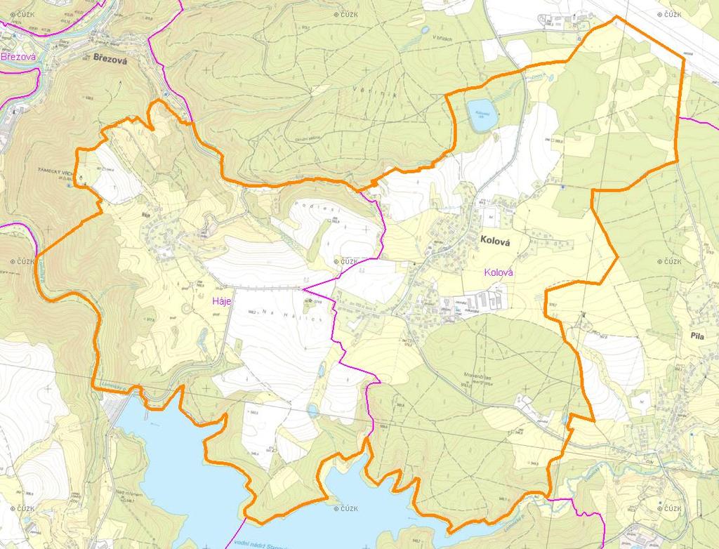 A. NÁZEV OBCE Název části obce (ZSJ): Mapa A: Území obce Přehledová mapka Kód části obce PRVK: CZ41.343.413.42.