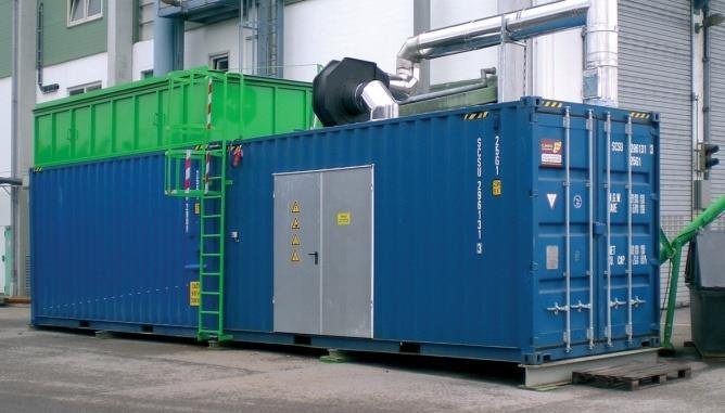 OBRÁZEK 1: KONTEJNEROVÁ TECHNOLOGIE Uvedená kontejnerová technologie má určité výhody: Decentralizované zařízení pro využití biomasy se provozuje vždy v blízkosti hlavního odběratele tepla či