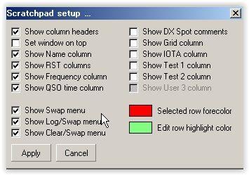 Nastavení Pokud chcete použít ScratchPad, pak budete potřebovat několik konfigurací. 9.2.1. Vstup test1 V poli Call ve vstupním okně deníku stiskněte klávesu CTRL + Z. Uvidíte okno ScratchPad takhle.