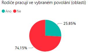 4. Zdůvodnění výběru a preference povolání Zaměstnání rodičů Většina respondentů (80,1 %) uvedla, že ani jeden z rodičů nepracuje v jimi vybraných povoláních (oborech).