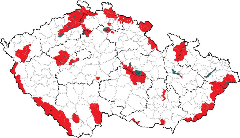 e regions obce s rozšíøenou pùsobností municipalities IMISE Èeská republika území s pøekroèením LV area with LV exceedances území CHKO, NP protected landscape areas and national parks 0.19 % Obr. II.
