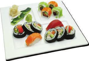 salmon, 6pcs katzu, 9pcs maki, 2pcs nigiri S15 8ks