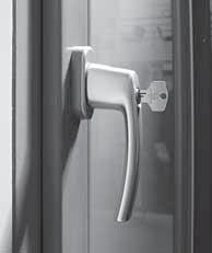 Uzamykatelná klika Okna a balkonové dveře lze na přání vybavit uzamykatelnou klikou (viz obr.