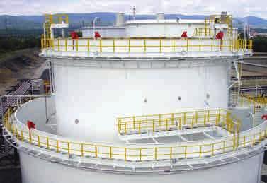 Obnova povrchových ochran skladovací nádrže na ropné produkty