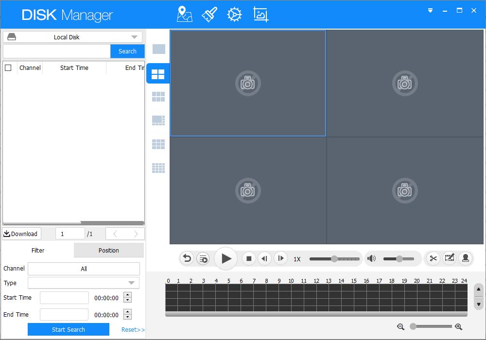 SW pro návrh systému RemotePlaybackTool rychlý vzdálený export záznamu z NVR, DVR, XVR nebo SD karty v kameře fronta pro stahování z více míst najednou