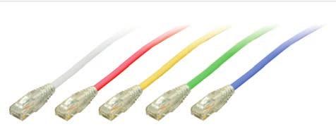 System class E, unshielded Patchcords cat. 6 Crossover/patch cable used for connections in distribution cabinets or for connecting devices to subscriber s outlets.