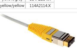 Color: yellow/grey ź Connector Sheath Color: yellow ź PN-EN 50173 ź NSI/TI-568 ź RoHS Colors grey/grey yellow/yellow 1144022.X 1144122.X 1142111.