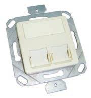 Class system II, BKT NL, shielded ccesories (sockets, organizers, insert) : 11330650 : 11330560 BKT Flat Plate 1 x RJ45 Socket ź The socket allows mounting telecom jacks in 45 x 45 mm standard ź To