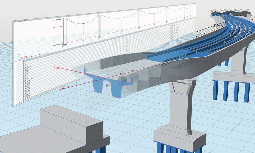 MODELOVÁNÍ PŘEDPĚTÍ Allplan Bridge lze použít k vytvoření různých typů předpínacích kabelů s okamžitým a následným sdružením, vnitřní i vnější, podélné,