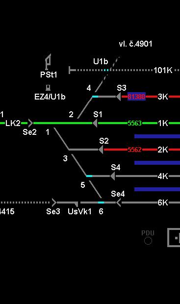 Přenos čísla vlaku Sledování přechodů vlaku mezi kolejovými úseky (změnou obsazení) Sleduje se jak čelo tak konec vlaku Blokování přechodu na vybraných místech Sledování stavu výhybek pro určení