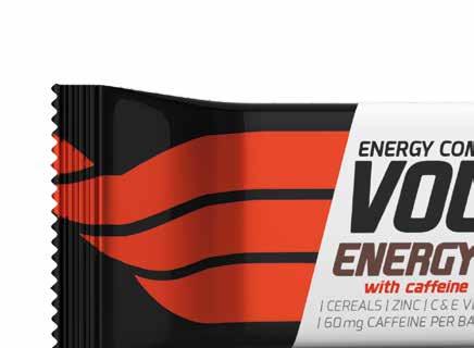 TYČINKY VOLTAGE ENERGY BAR WITH CAFFEINE 1 2 3 Energetická cereální kofeinová tyčinka bez polevy s