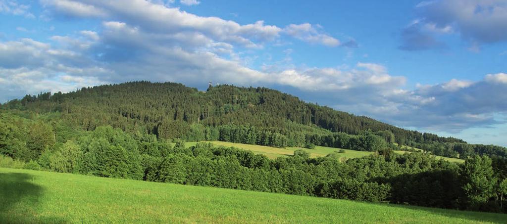 Zvičina a naučná stezka Ten nejkrásnější výhled do okolí i na nejvyšší české hory Krkonoše zažijete jedině z vrcholu Zvičiny (671 m n. m.).