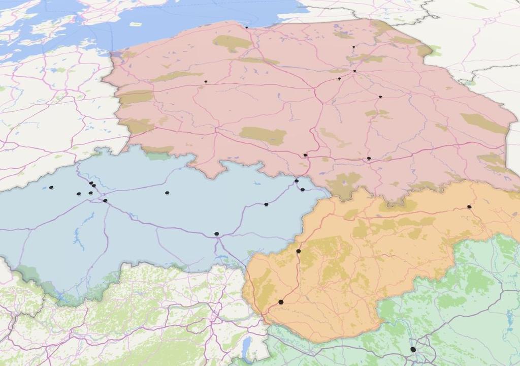 ESA logistika - Lokace Kladno Senec Gliwice Hlavní administrativní centra: (4 lokace) Budapest SK HU Kladno 2x Tuchoměřice Jažlovice 2x Úžice Brno Sklady: (15 lokací) Poznań Gdańsk Ostrołęka