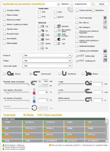 Váš kabel chainflex...... vyhledejte a konfigurujte online Váš ideální kabel ve 3 jednoduchých krocích Online obchod chainflex - bezpečné kabely pro energetické řetězy 25leté zkušenosti celosvětově č.