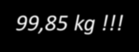 let, ještě zbývá 5-7 Model 100 kg: - kolik kg