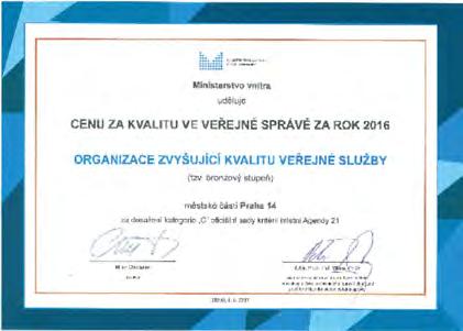 MÍSTO 2015 ZLATÝ ERB 2015, CENA SKOKAN ROKU 2016 KOMUNIKUJÍCÍ MĚSTO - TITUL KOMUNIKUJÍCÍ MĚSTO BYL MĚSTSKÉ ČÁSTI UDĚLEN NA KONFERENCI