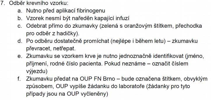 Řízený dokument A proč odebírat krevní vzorek?