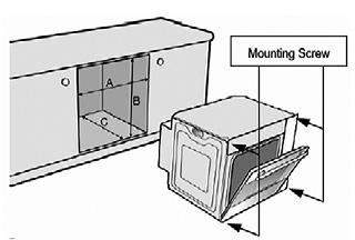 EN 3. Put the unit on the edge of the cabinet and run the power cord through the rear wall of the cabinet so that its plug is accessible after installation. 4.