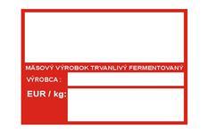 cenovka k označení zboží prodávané po kusech, zalaminované, sleva 20 % od 100 ks 1289 CENOVKA (ŠTÍTEK) 95X65 - SK - SYRY, EUR / KG ks 5,31 6,43 0,22 0,27 Cenovka, štítek o označení sýr a sýrových