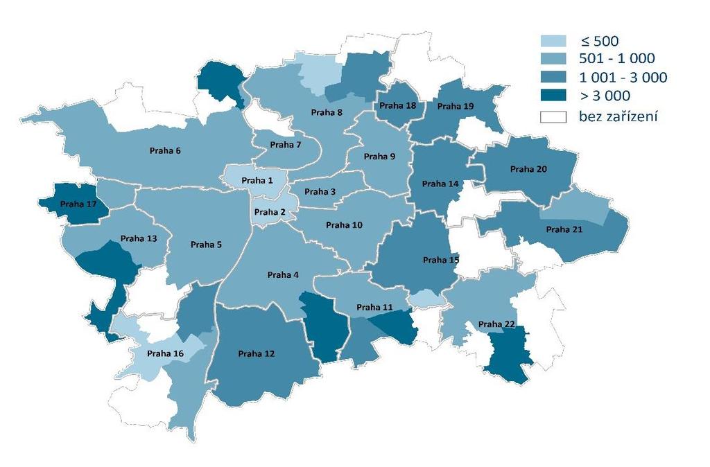 Samostatná ordinace lékaře specialisty Zdroj dat: Národní registr poskytovatelů zdravotních služeb Počet obyvatel na 1 ordinaci lékaře specialisty Praha 18 Praha 19 Praha 21 Praha 15 Praha 20 Praha