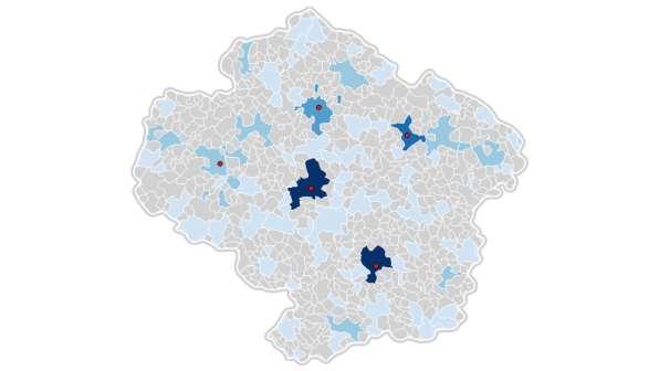 Primární péče Počet úvazků praktického lékaře (dle obcí) Základnu poskytování zdravotní péče v regionu tvoří ordinace praktických lékařů.