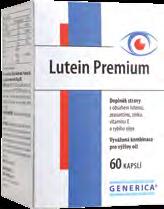 Lutein Premium navíc obsahuje zinek, vitamin E a vysokou dávku 250 mg DHA, což