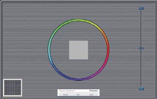 3. Optimalizace Obrazu Obrazovka kalibrace první barva Nabídka ECO Tlačítko Previous (Předchozí) je deaktivováno až na obrazovku druhé barvy.