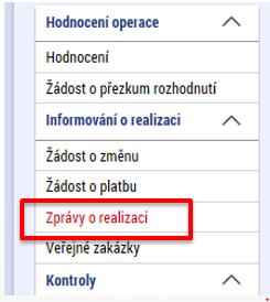 na manažera projektu, aby vygeneroval plán ZOR Na záložce