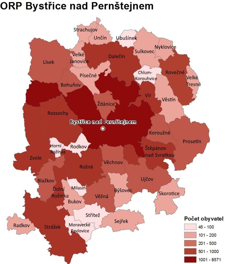 regionu v malé míře. Od roku 1992, kdy bylo evidováno 9 231 obyvatel, se počet konstantě snižuje. Obce správního obvodu jsou malé, pouze 10 obcí má více než 500 obyvatel.