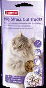 Beaphar No Stress Cat Treats Zklidňující pamlsky ve formě křupavých polštářků s atraktivní vůní.
