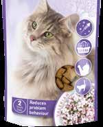 No Stress Cat Treats se doporučují kočkám všech plemen i věkových kategorií pro uklidnění a odstranění stresu při nadměrném mňoukání, sprejování, ničení nábytku, škrábáním, bouřkách,