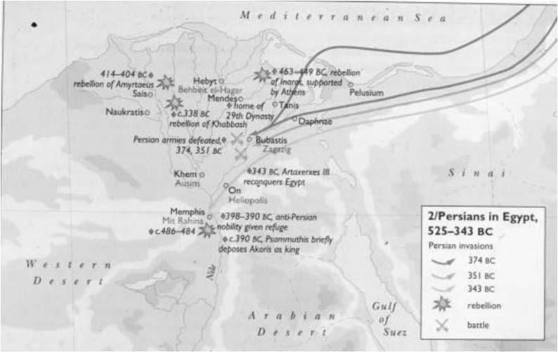 AHMOSE II./AMASIS, PSAMMETIK III. Ahmose II./Amasis, asi 570-526 BC Vojenský generál za Psammetika II. přidal se na stranu rebelů. Poslední velký panovník Egypta 568/567: Nabukadnezar II.