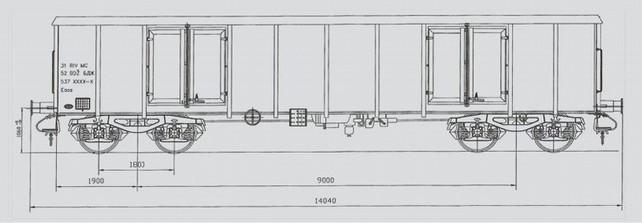 Obr. č. 3: Nákres TDV řady Eaos TDV řady Eaos, č. 31 51 5318 167-4 TDV č.