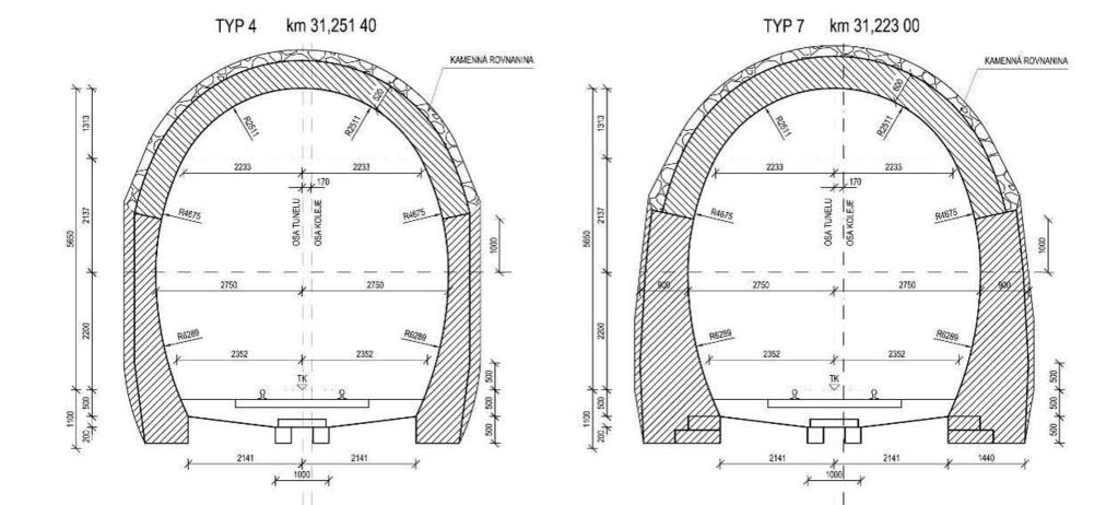 proveden návrh kompletní přestavby tunelu a to na základě výsledků stavebně technického průzkumu tunelu tak i prohlídky tunelu za účasti zodpovědných pracovníků investora a